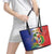 Hispaniola Personalized Leather Tote Bag Dominican Republic Haiti Map