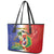 Hispaniola Personalized Leather Tote Bag Dominican Republic Haiti Map