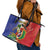 Hispaniola Personalized Leather Tote Bag Dominican Republic Haiti Map