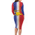 Hispaniola Personalized Long Sleeve Bodycon Dress Dominican Republic Haiti Map