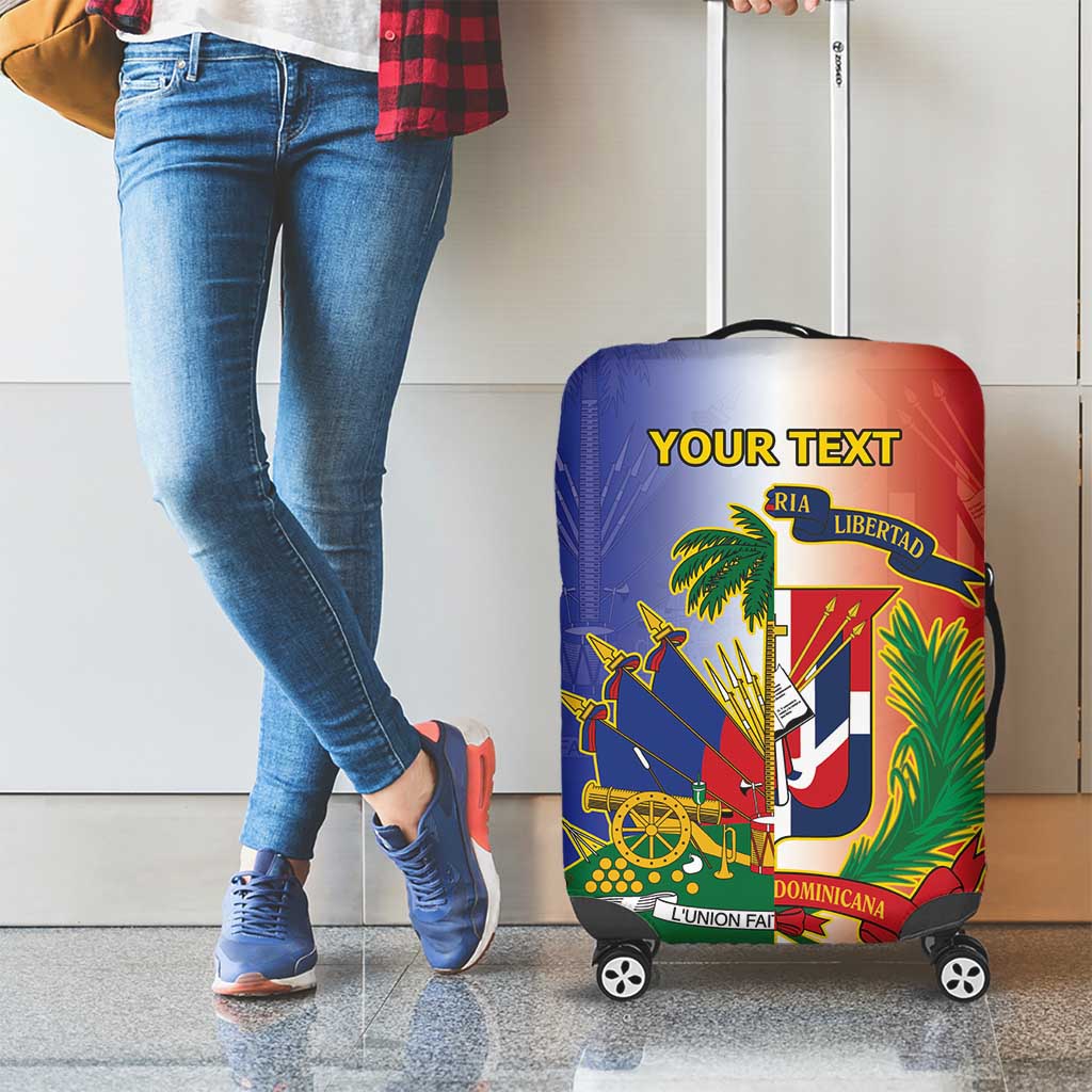 Hispaniola Personalized Luggage Cover Dominican Republic Haiti Map