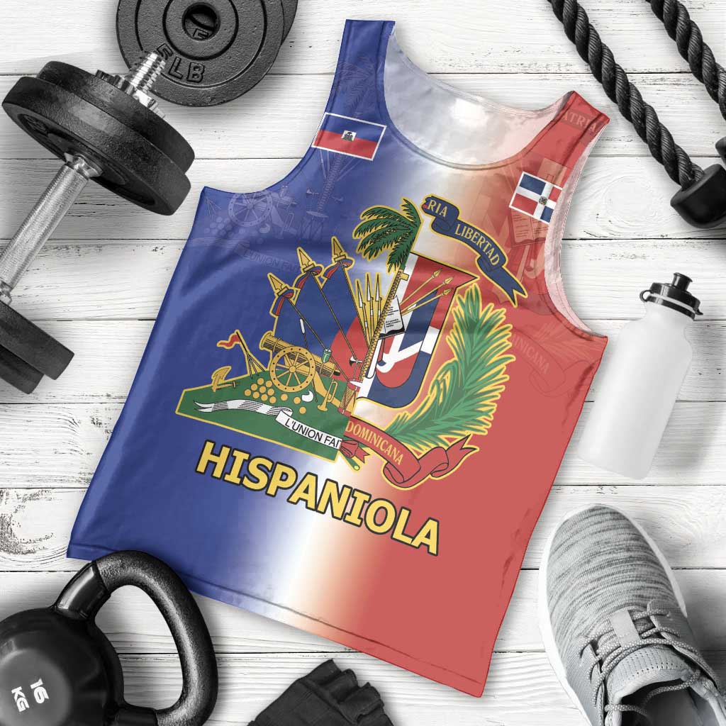 Hispaniola Personalized Men Tank Top Dominican Republic Haiti Map