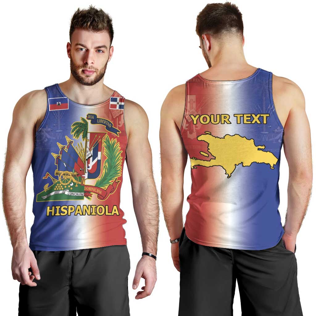 Hispaniola Personalized Men Tank Top Dominican Republic Haiti Map