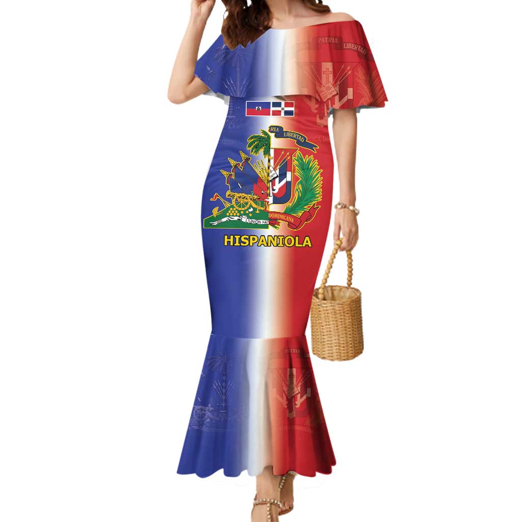 Hispaniola Personalized Mermaid Dress Dominican Republic Haiti Map