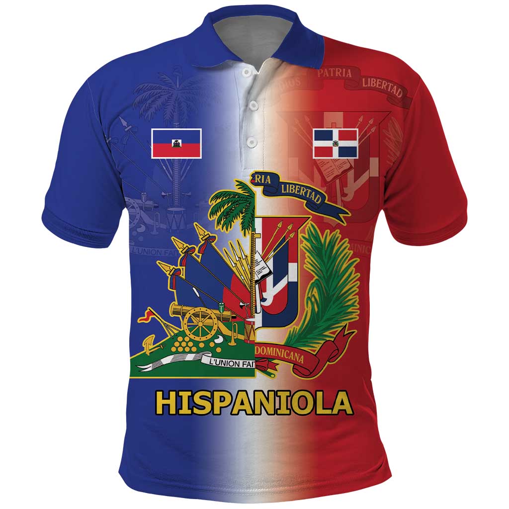 Hispaniola Personalized Polo Shirt Dominican Republic Haiti Map