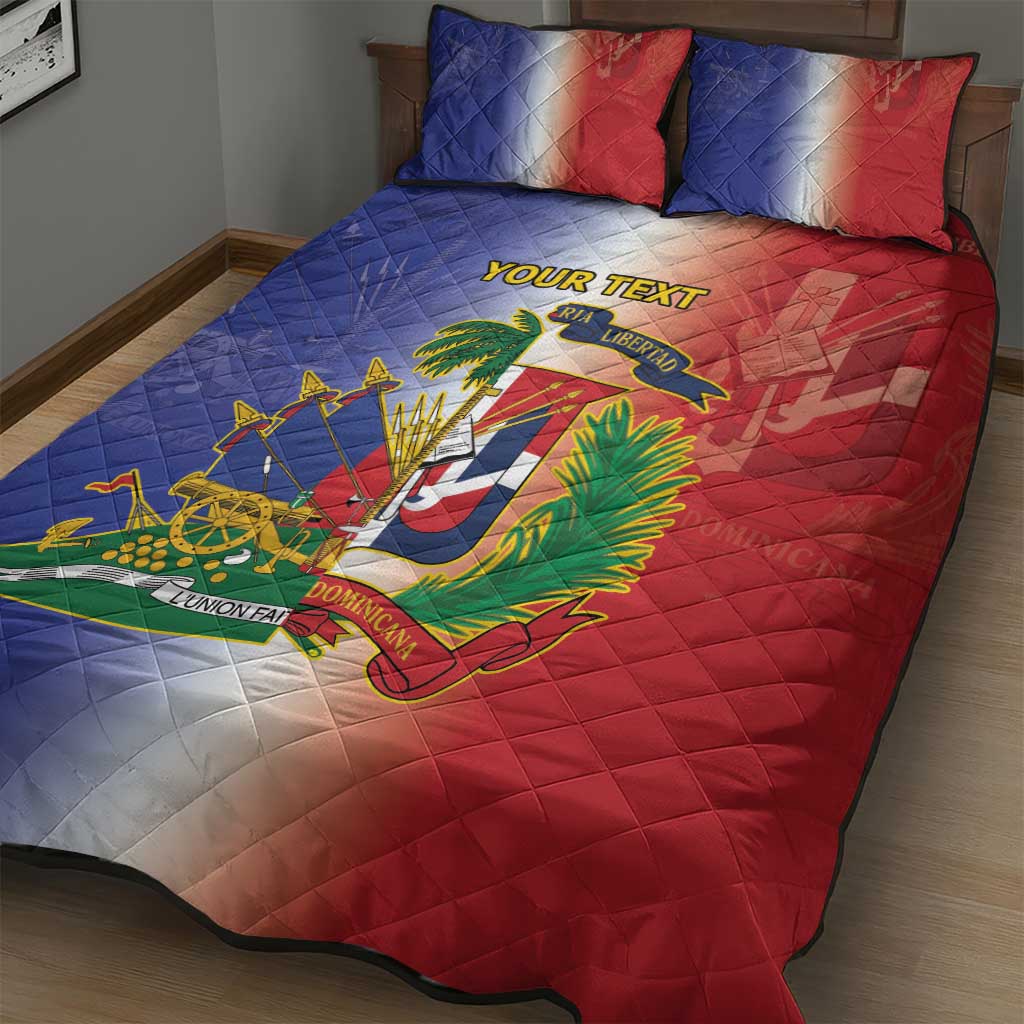 Hispaniola Personalized Quilt Bed Set Dominican Republic Haiti Map
