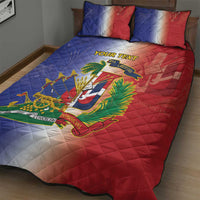 Hispaniola Personalized Quilt Bed Set Dominican Republic Haiti Map