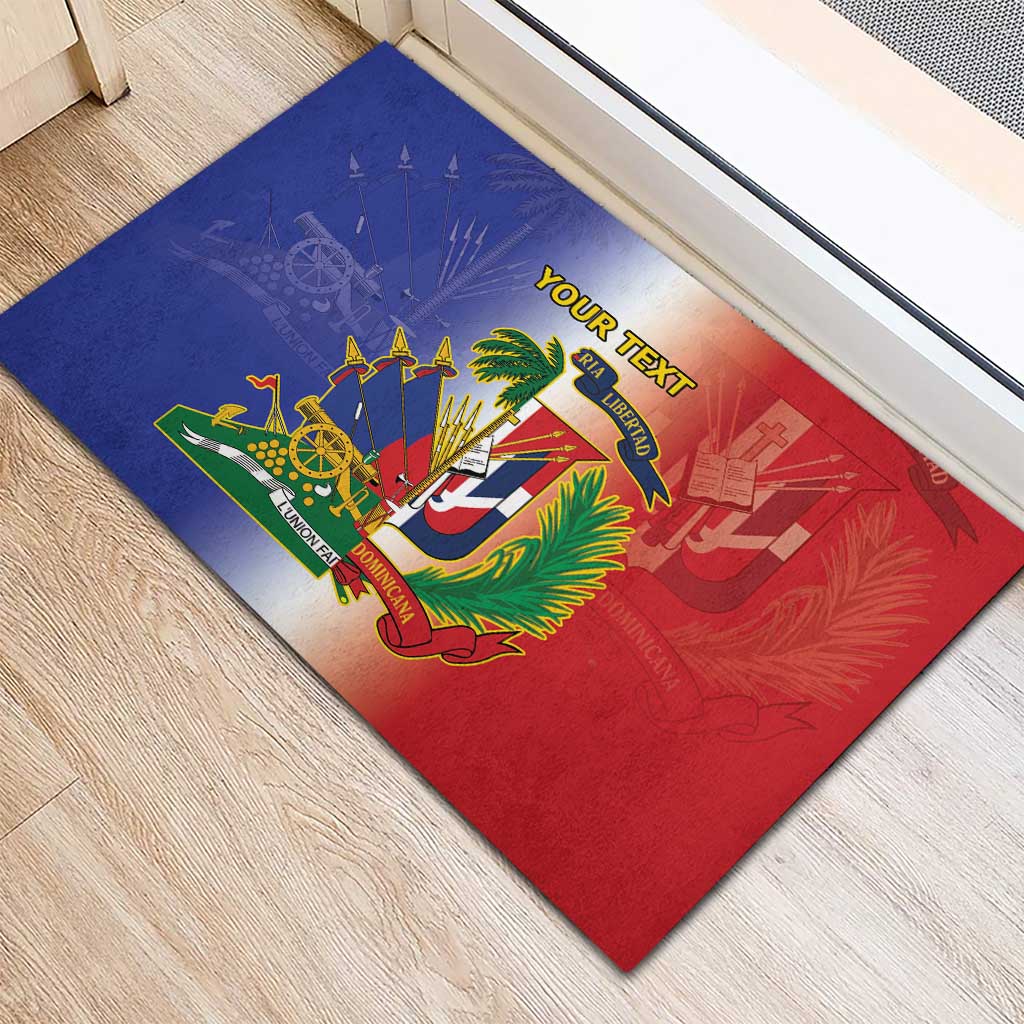 Hispaniola Personalized Rubber Doormat Dominican Republic Haiti Map