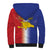 Hispaniola Personalized Sherpa Hoodie Dominican Republic Haiti Map