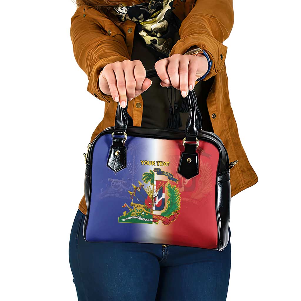 Hispaniola Personalized Shoulder Handbag Dominican Republic Haiti Map