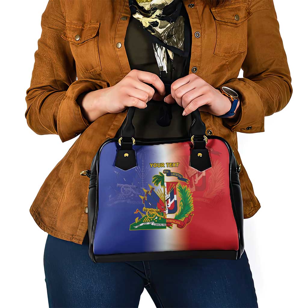 Hispaniola Personalized Shoulder Handbag Dominican Republic Haiti Map