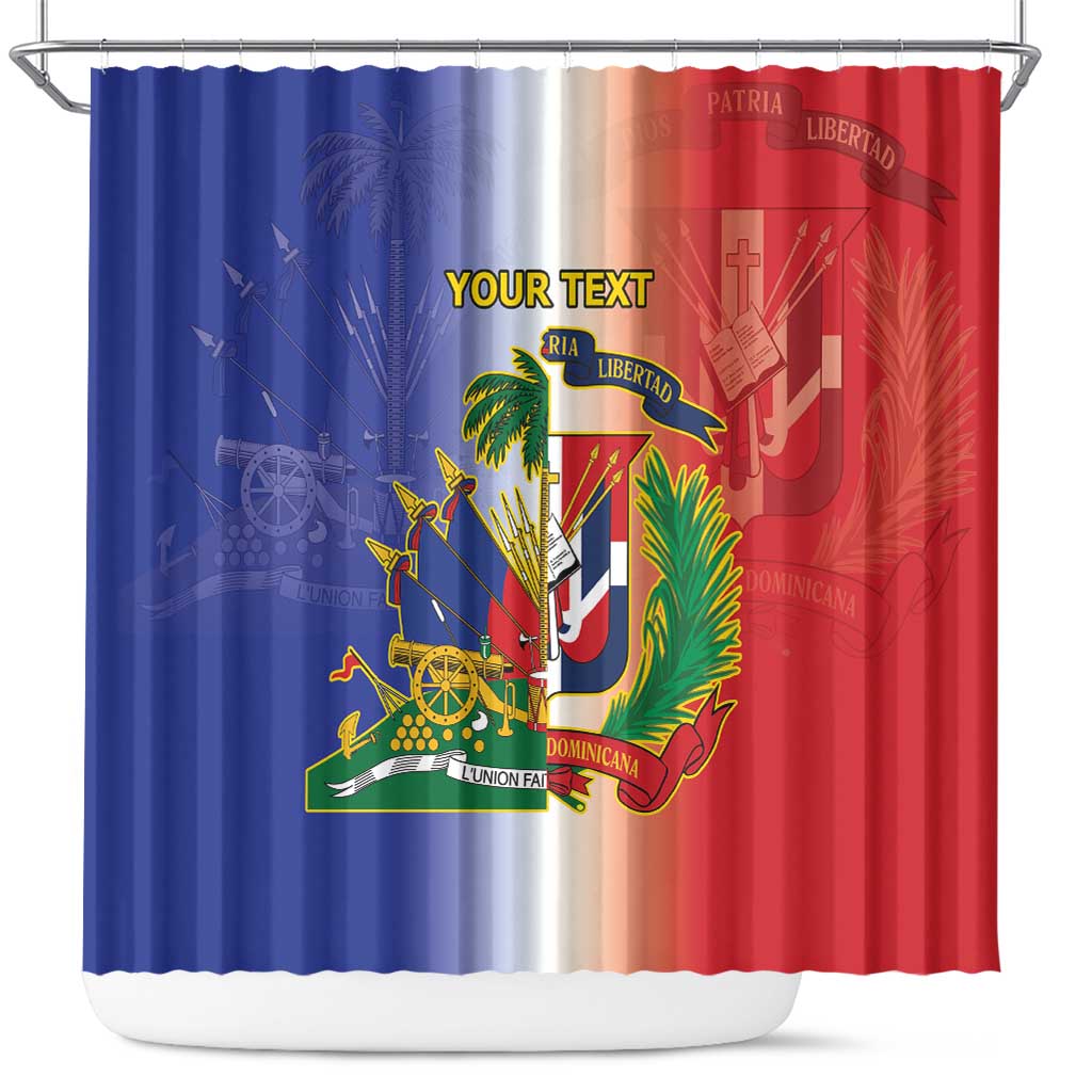 Hispaniola Personalized Shower Curtain Dominican Republic Haiti Map