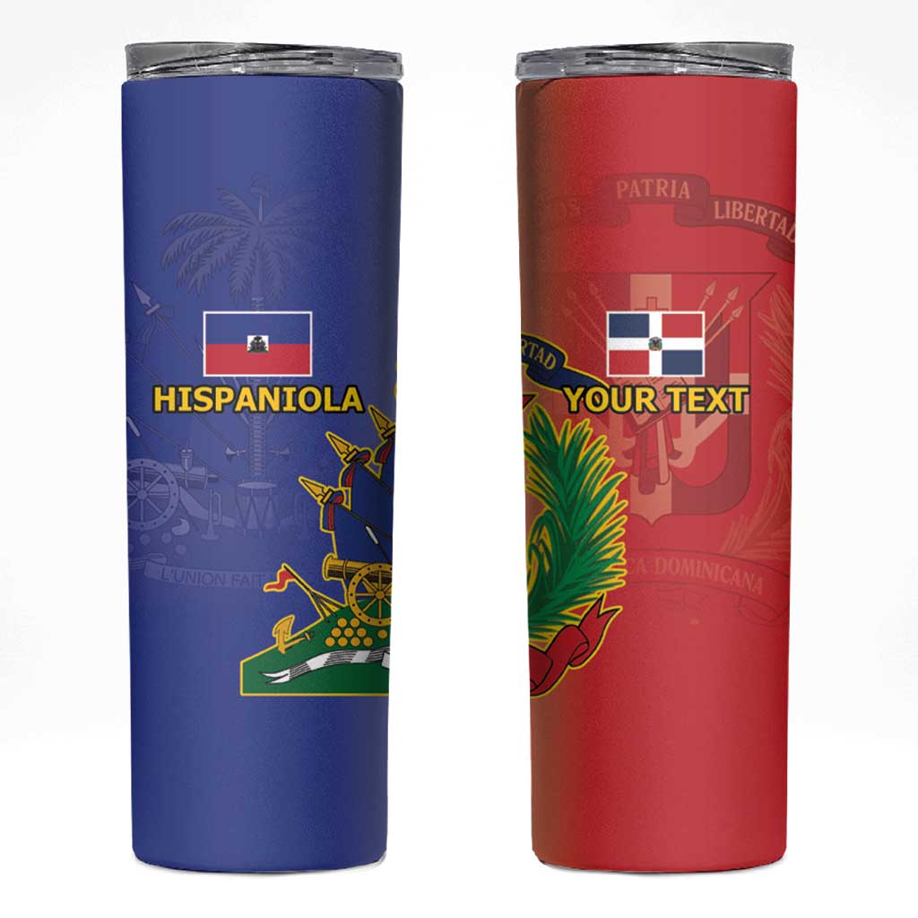 Hispaniola Personalized Skinny Tumbler Dominican Republic Haiti Map