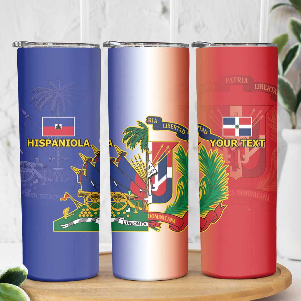 Hispaniola Personalized Skinny Tumbler Dominican Republic Haiti Map