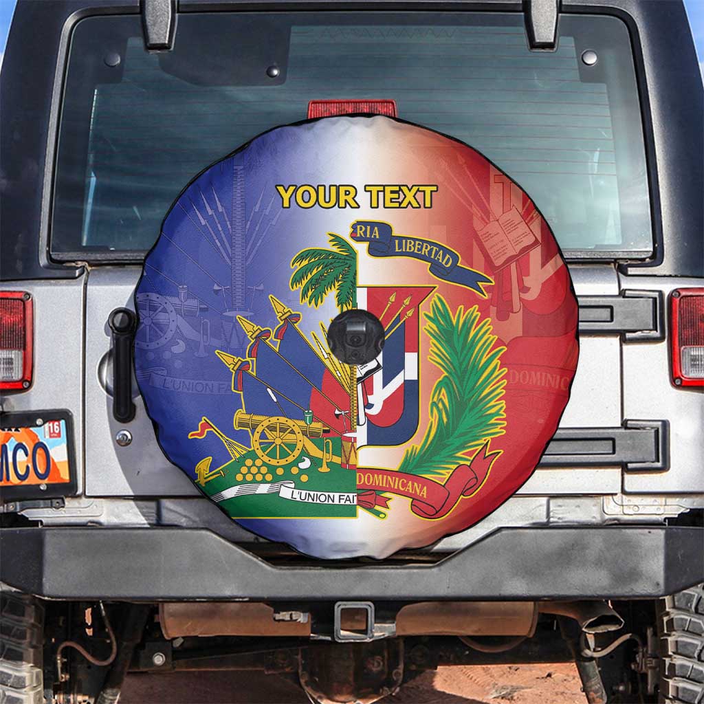 Hispaniola Personalized Spare Tire Cover Dominican Republic Haiti Map