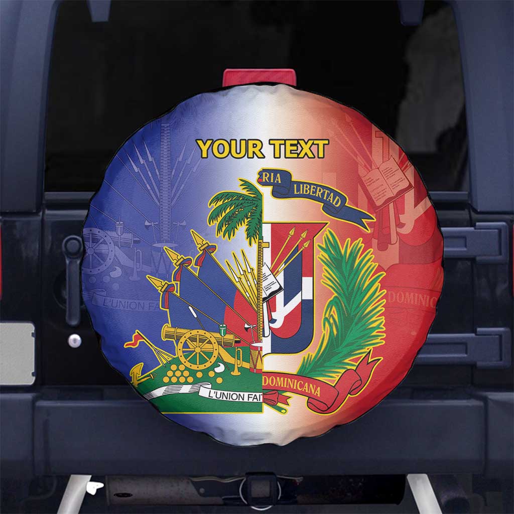Hispaniola Personalized Spare Tire Cover Dominican Republic Haiti Map