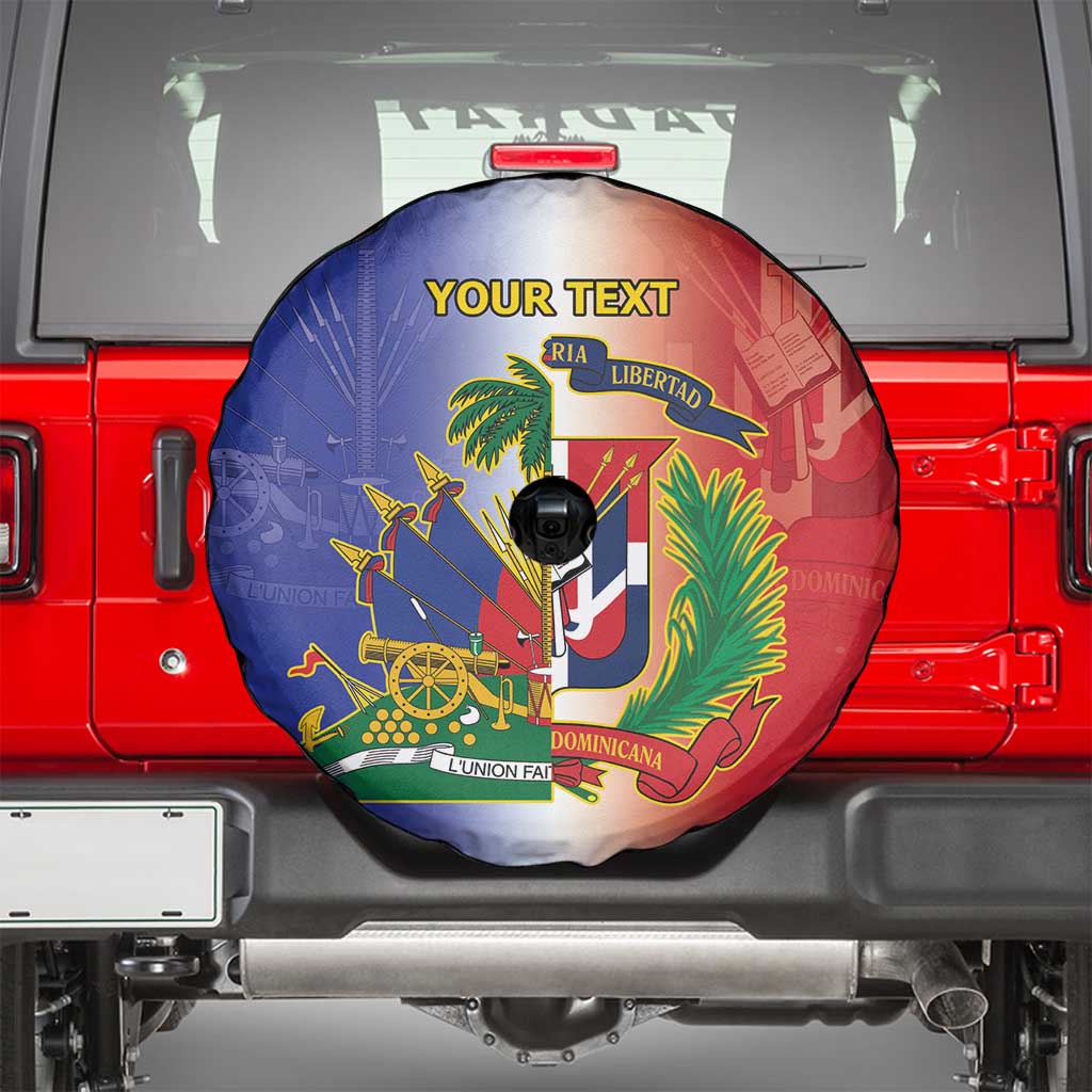 Hispaniola Personalized Spare Tire Cover Dominican Republic Haiti Map