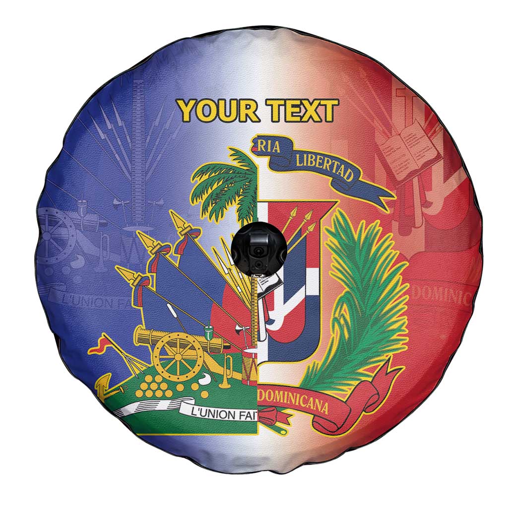 Hispaniola Personalized Spare Tire Cover Dominican Republic Haiti Map