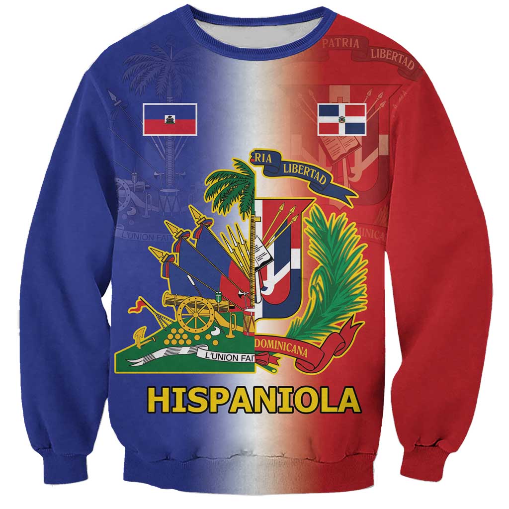Hispaniola Personalized Sweatshirt Dominican Republic Haiti Map
