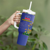 Hispaniola Personalized Tumbler With Handle Dominican Republic Haiti Map