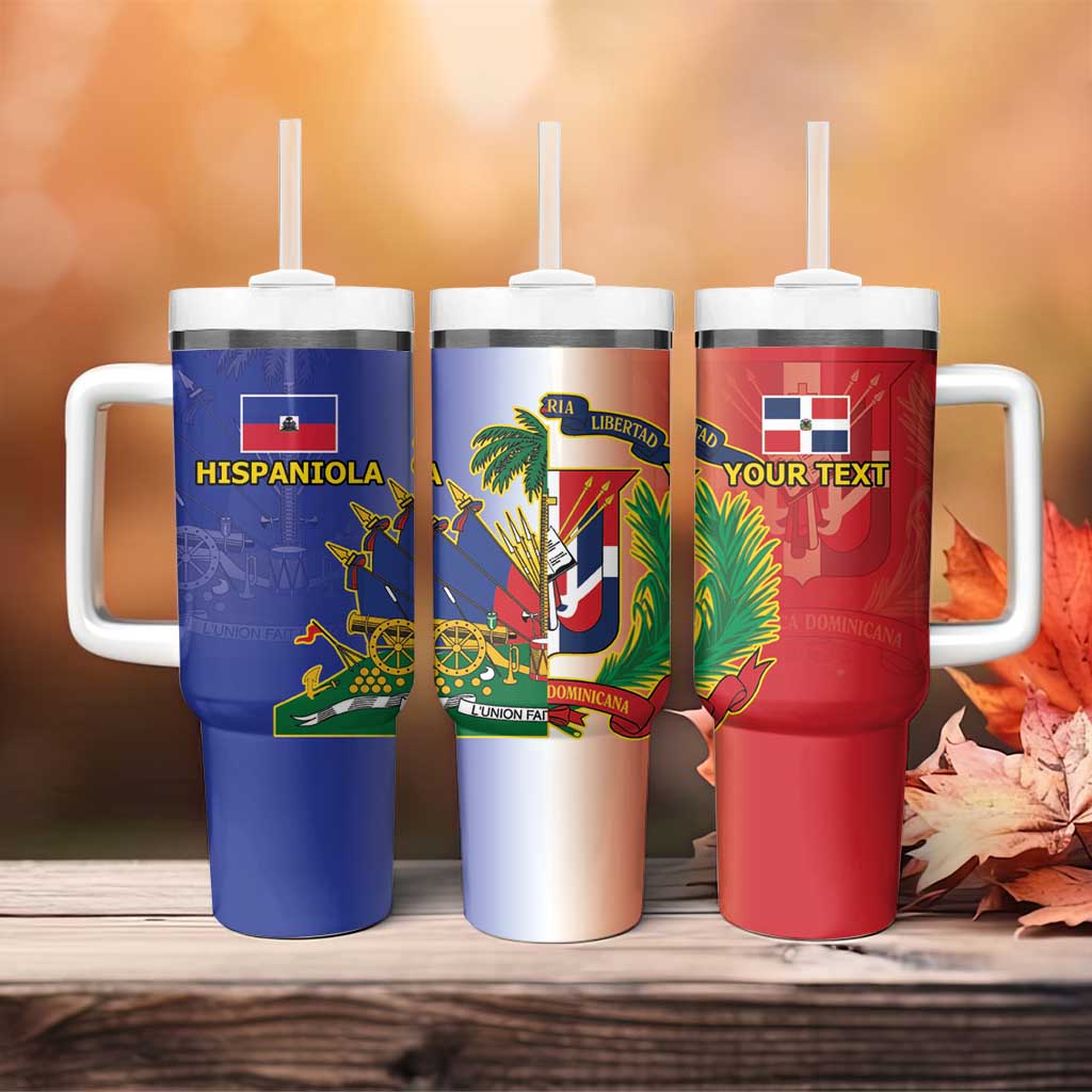 Hispaniola Personalized Tumbler With Handle Dominican Republic Haiti Map