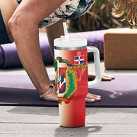 Hispaniola Personalized Tumbler With Handle Dominican Republic Haiti Map