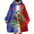 Hispaniola Personalized Wearable Blanket Hoodie Dominican Republic Haiti Map