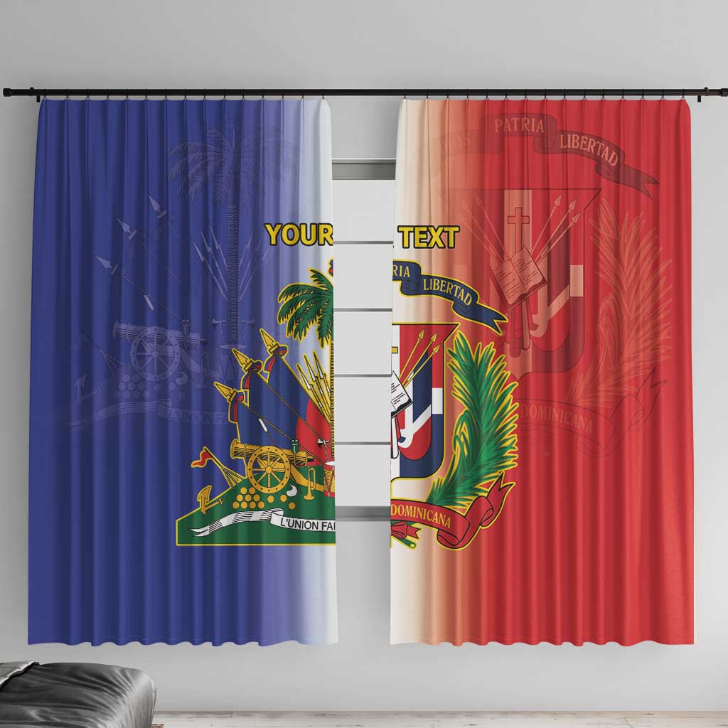 Hispaniola Personalized Window Curtain Dominican Republic Haiti Map