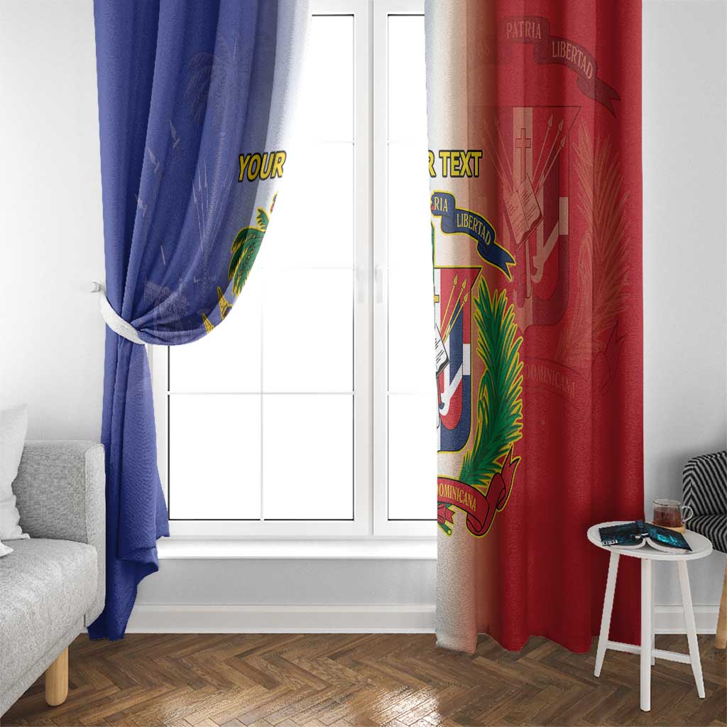 Hispaniola Personalized Window Curtain Dominican Republic Haiti Map