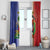 Hispaniola Personalized Window Curtain Dominican Republic Haiti Map