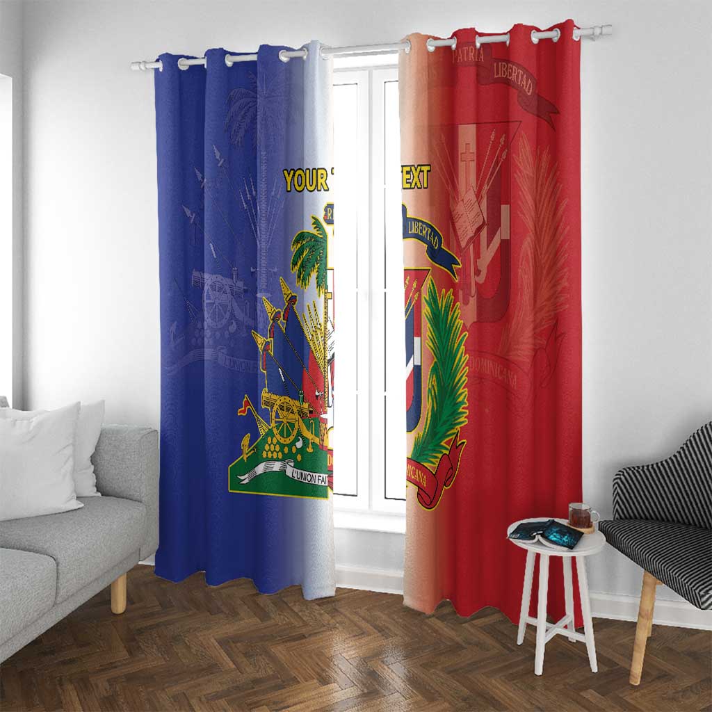 Hispaniola Personalized Window Curtain Dominican Republic Haiti Map