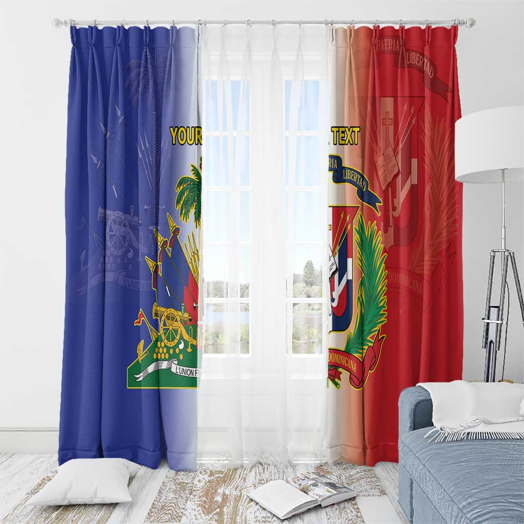 Hispaniola Personalized Window Curtain Dominican Republic Haiti Map