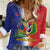 Hispaniola Personalized Women Casual Shirt Dominican Republic Haiti Map