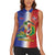 Hispaniola Personalized Women Sleeveless Polo Shirt Dominican Republic Haiti Map