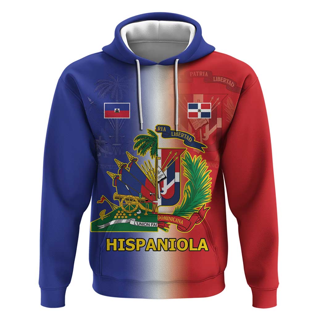 Hispaniola Personalized Zip Hoodie Dominican Republic Haiti Map