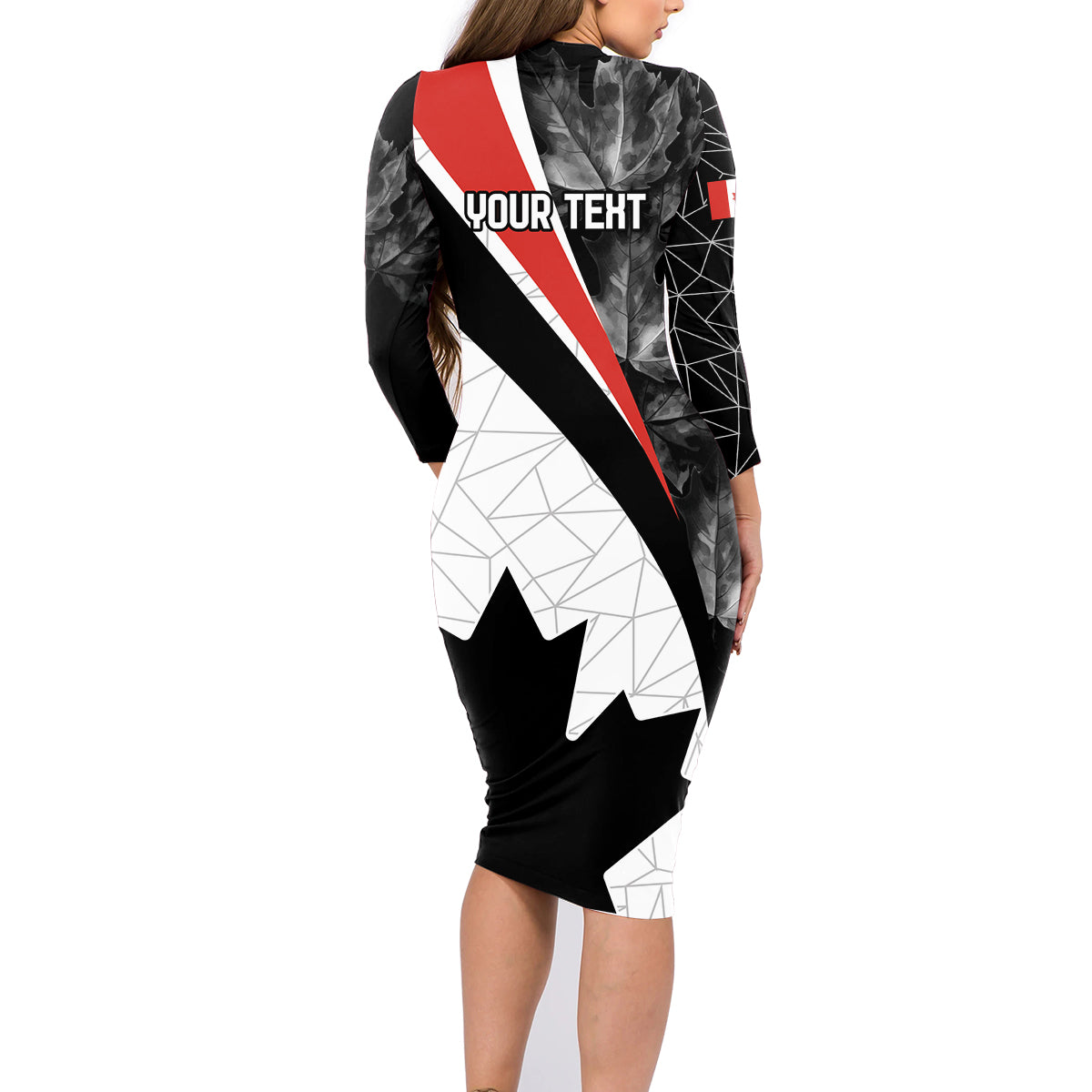 Personalized Canada Day Sine 1867 Family Matching Long Sleeve Bodycon Dress and Hawaiian Shirt With National Maple Leaf LT9 - Wonder Print Shop