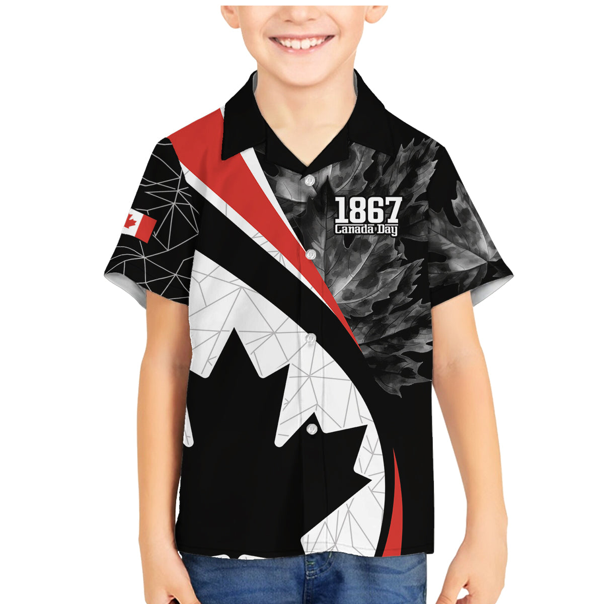 Personalized Canada Day Sine 1867 Family Matching Mermaid Dress and Hawaiian Shirt With National Maple Leaf LT9 - Wonder Print Shop