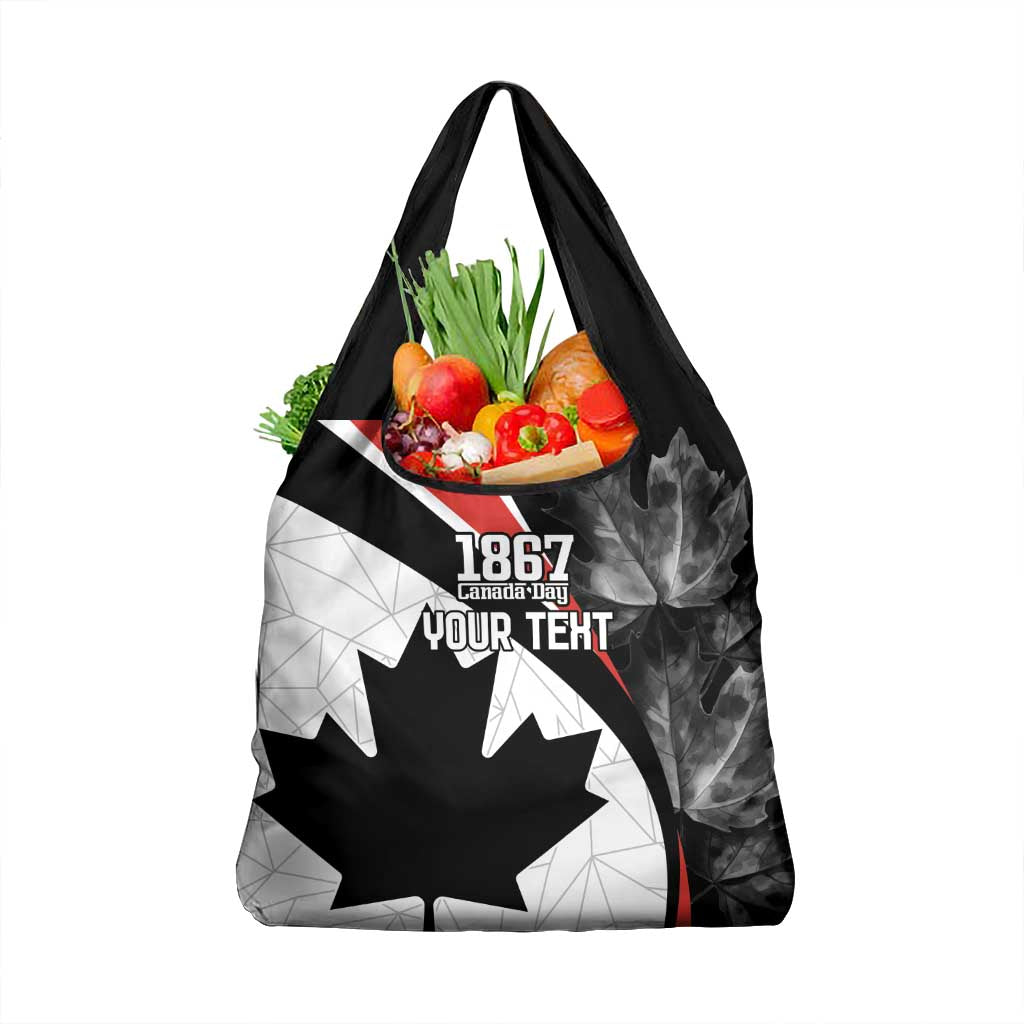 Personalized Canada Day Sine 1867 Grocery Bag With National Maple Leaf