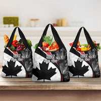 Personalized Canada Day Sine 1867 Grocery Bag With National Maple Leaf