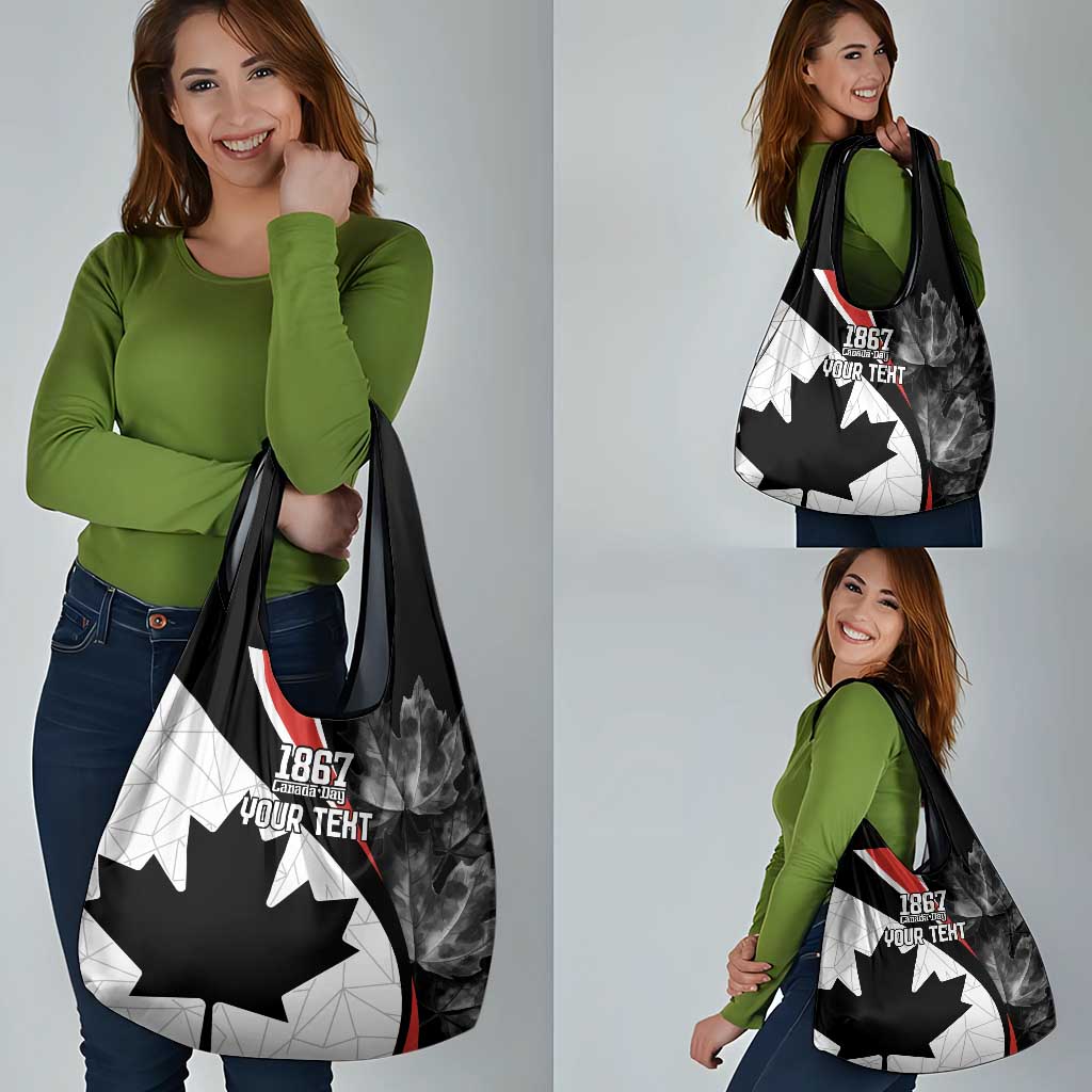 Personalized Canada Day Sine 1867 Grocery Bag With National Maple Leaf