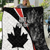 Personalized Canada Day Sine 1867 Quilt With National Maple Leaf - Wonder Print Shop
