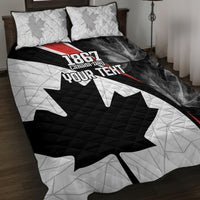 Personalized Canada Day Sine 1867 Quilt Bed Set With National Maple Leaf - Wonder Print Shop