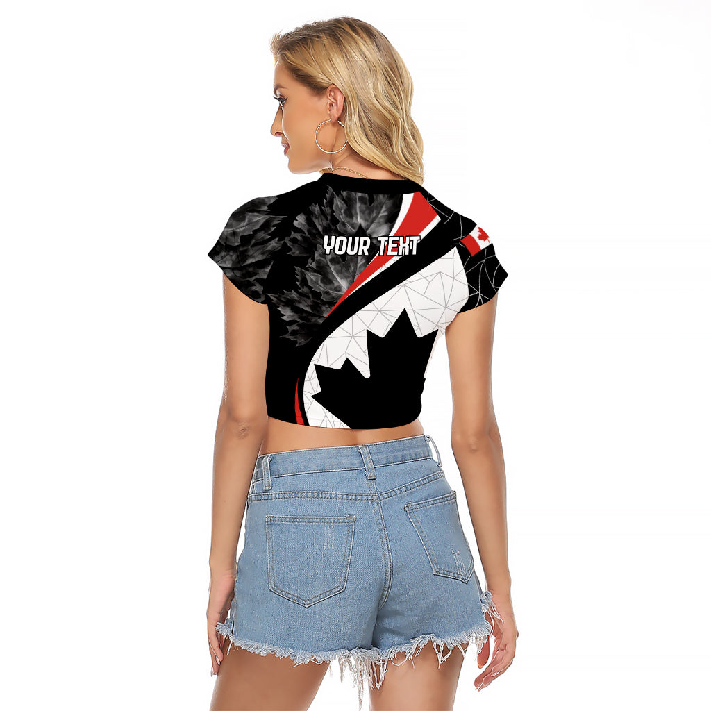 Personalized Canada Day Sine 1867 Raglan Cropped T Shirt With National Maple Leaf - Wonder Print Shop