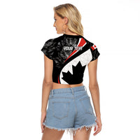 Personalized Canada Day Sine 1867 Raglan Cropped T Shirt With National Maple Leaf - Wonder Print Shop