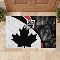 Personalized Canada Day Sine 1867 Rubber Doormat With National Maple Leaf - Wonder Print Shop