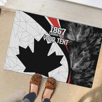 Personalized Canada Day Sine 1867 Rubber Doormat With National Maple Leaf - Wonder Print Shop