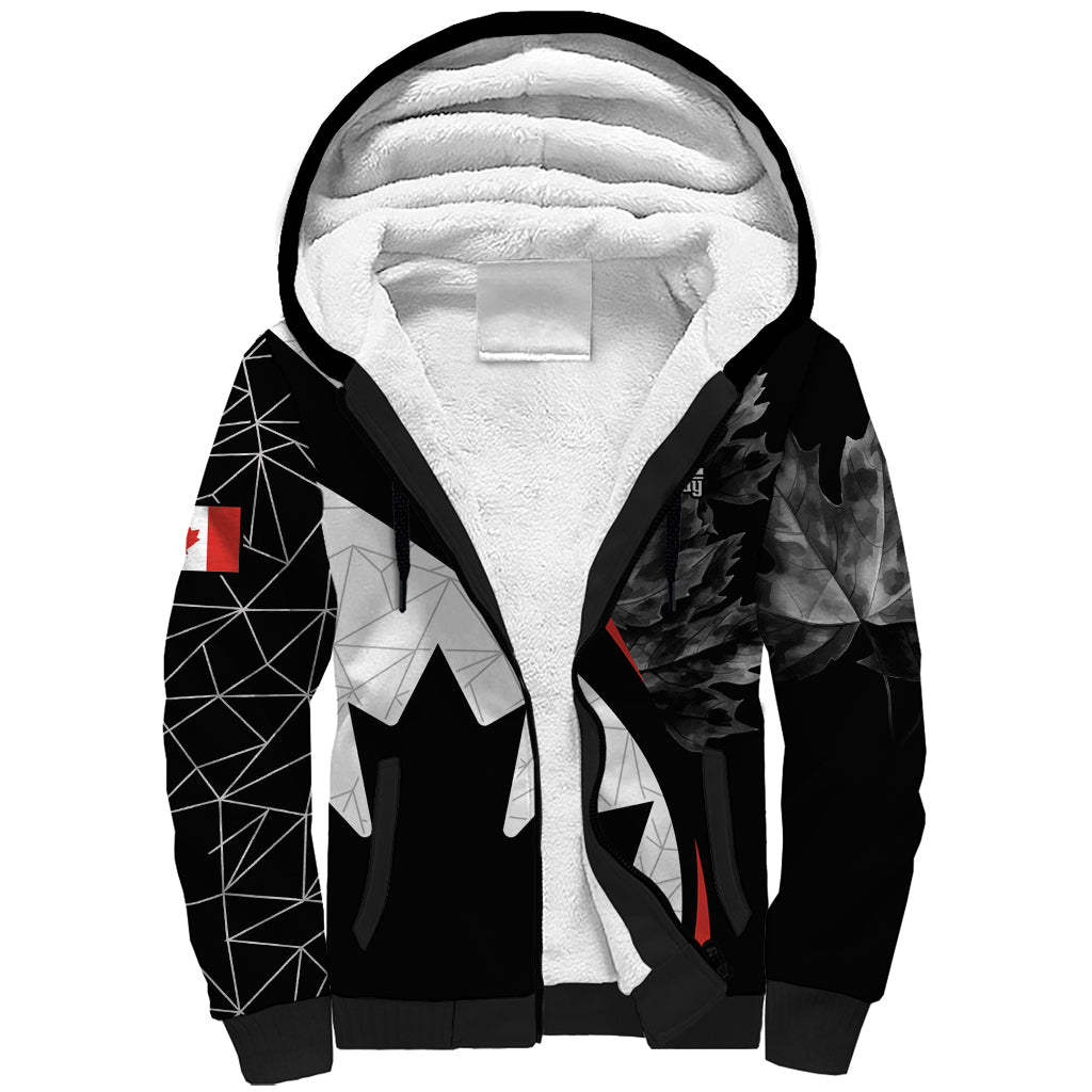 Personalized Canada Day Sine 1867 Sherpa Hoodie With National Maple Leaf - Wonder Print Shop