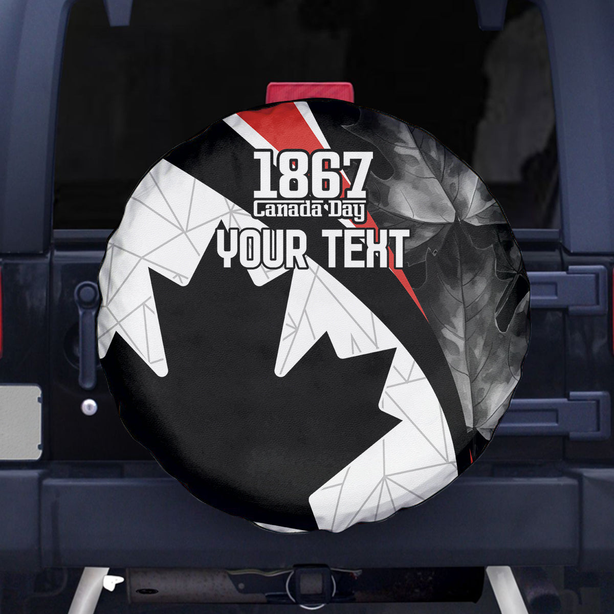 Personalized Canada Day Sine 1867 Spare Tire Cover With National Maple Leaf - Wonder Print Shop