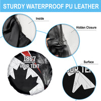 Personalized Canada Day Sine 1867 Spare Tire Cover With National Maple Leaf - Wonder Print Shop