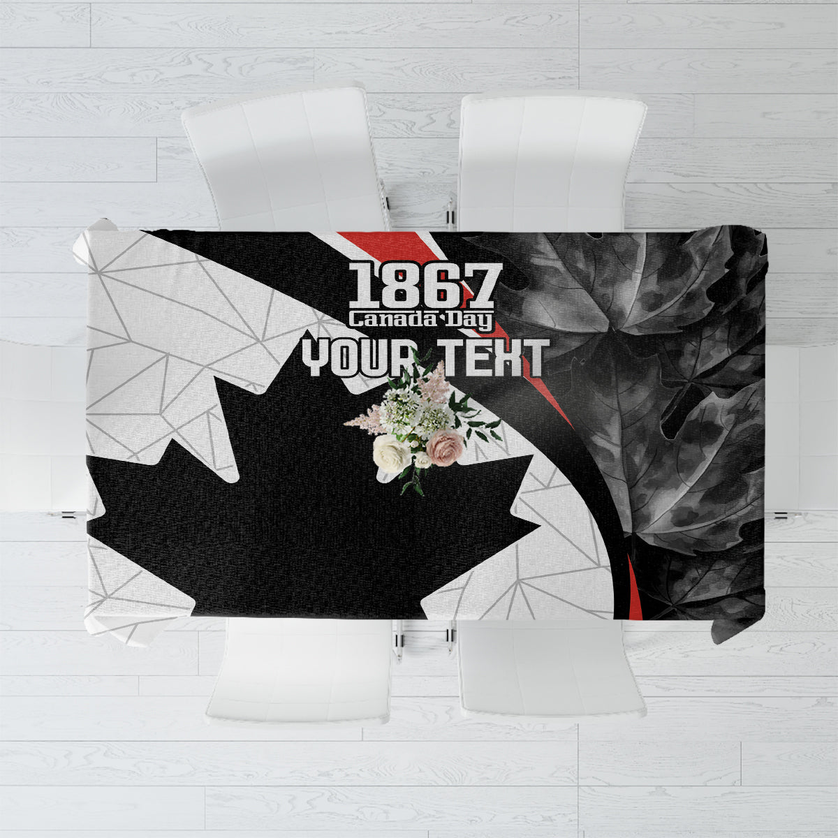 Personalized Canada Day Sine 1867 Tablecloth With National Maple Leaf - Wonder Print Shop